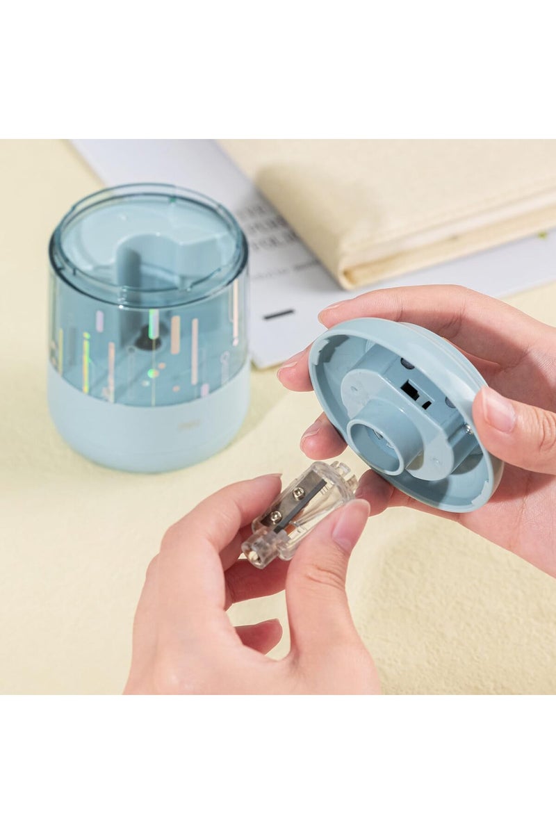 Deli Electric Pencil Sharpener, Blue - Image 2